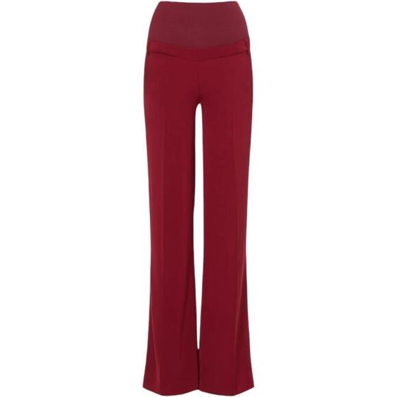 PIETRO BRUNELLI Freddie Wide Leg Maternity Trouser Pants Wine Red Size Medium - Picture 3 of 16